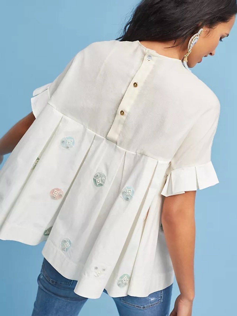 Amid Aggarwal Carousel Lace Swing Top Size 14 By Anthropologie - Picture 4 of 16